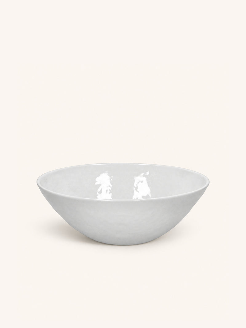 PORCELINO WHITE - saladekom - porselein - DIA 24 x H 8 cm - wit