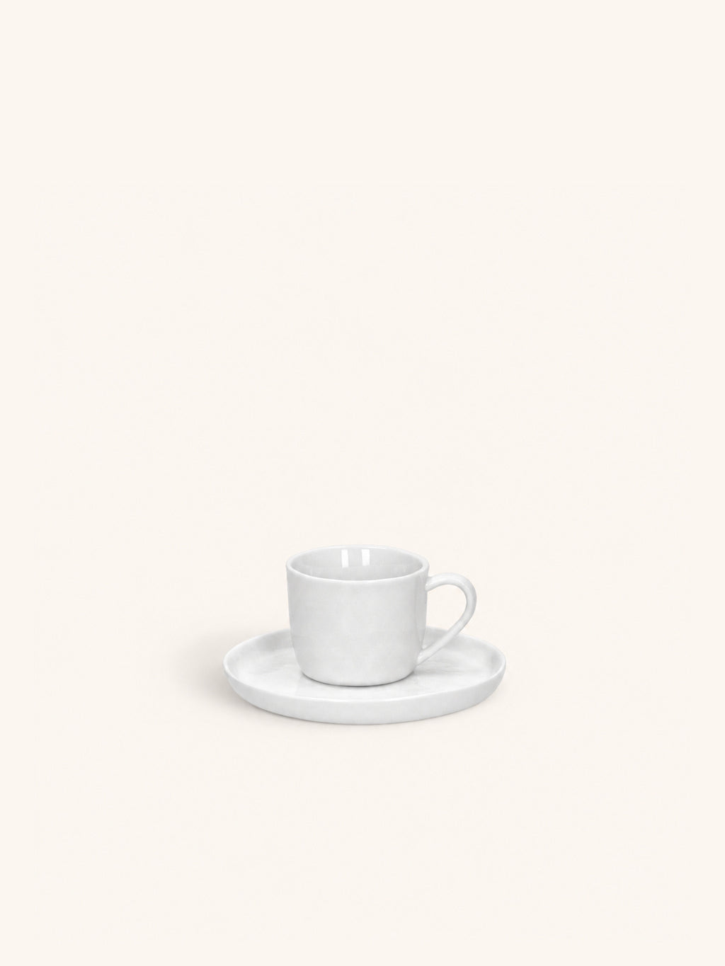 PORCELINO WHITE - Tasse & Untertasse - 10 CL - Porzellan - DIA 14 x H 6 cm