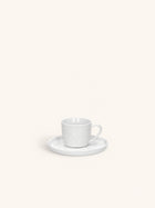 PORCELINO WHITE - Tasse & Untertasse - 10 CL - Porzellan - DIA 14 x H 6 cm