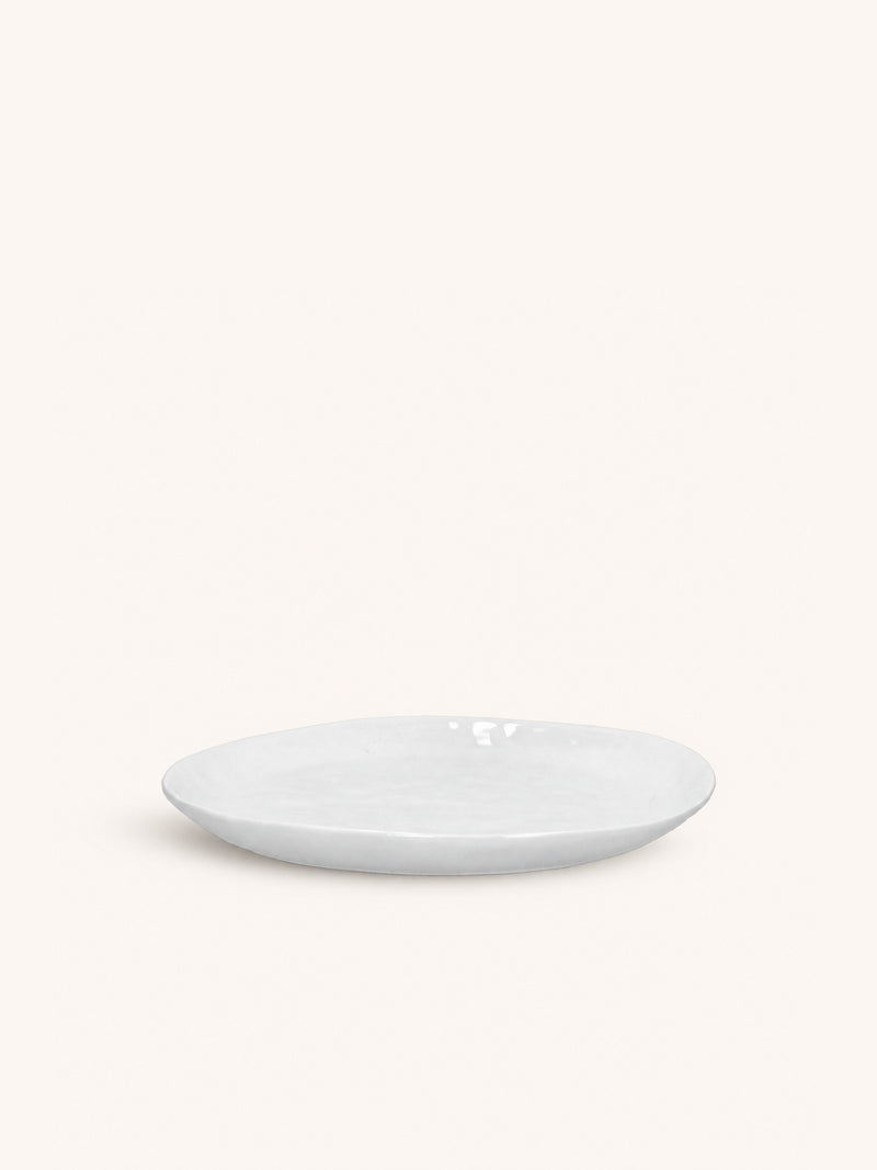 PORCELINO WHITE - dessertbord - ovaal - porselein - L 23 x W 19 x H 1 cm