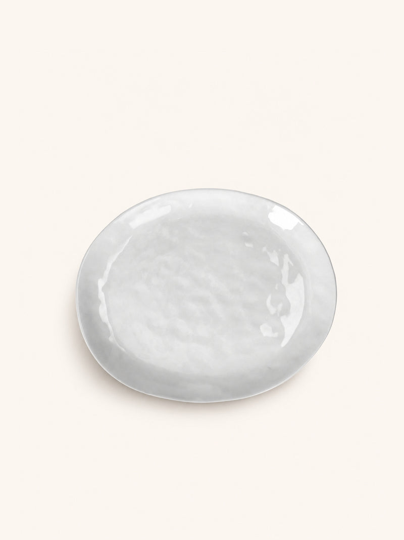 PORCELINO WHITE - dessertbord - ovaal - porselein - L 23 x W 19 x H 1 cm