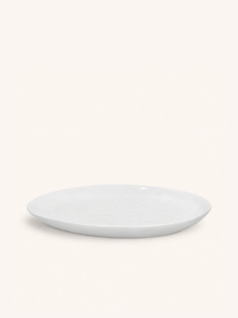 PORCELINO WHITE - dinerbord - ovaal - porselein - L 28 x W 24 x H 1 cm