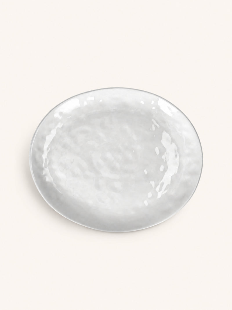 PORCELINO WHITE - dinerbord - ovaal - porselein - L 28 x W 24 x H 1 cm