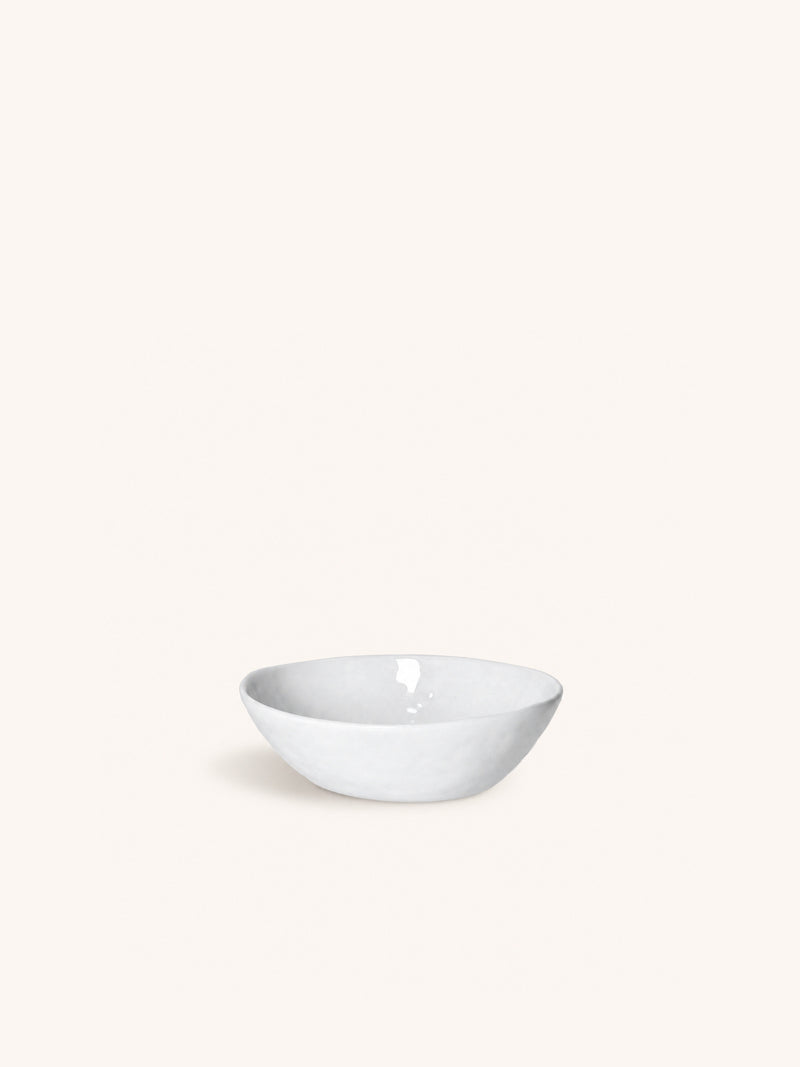 PORCELINO WHITE - kom - ovaal - porselein - L 14 x W 11,5 x H 5 cm - wit