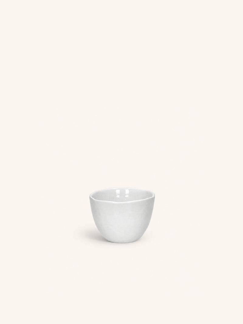 PORCELINO WHITE - mini kom - porselein - DIA 10 x H 7 cm - wit