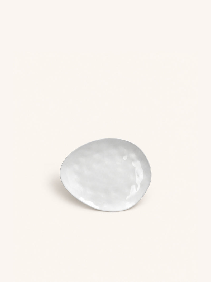 PORCELINO WHITE - broodbordje - ovaal - porselein - L 16 x W 13 x H 1 cm - wit