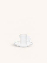 Wit – LEGGERO - taza y platillo 10 CL - porcelana - DIA 5,5/12,8 x H 7,5/2,5 cm - blanco