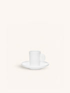 LEGGERO - kop & schoteltje 10 CL - porselein - DIA 5,5/12,8 x H 7,5/2,5 cm - wit