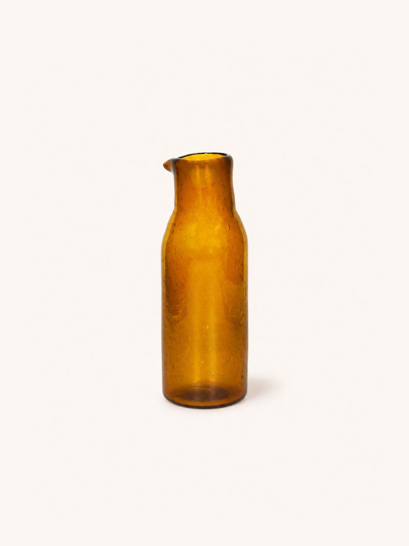 VICO - glass carafe - glass - DIA 8,5 x H 24,5 cm - amber