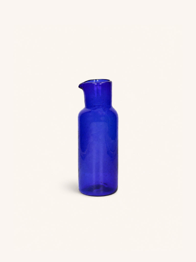 VICO - glazen karaf - glas - DIA 8,5 x H 24,5 cm - blauw