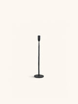 Zwart – LIZZIE - candlestick - metal - DIA 10 x H 40 cm - black