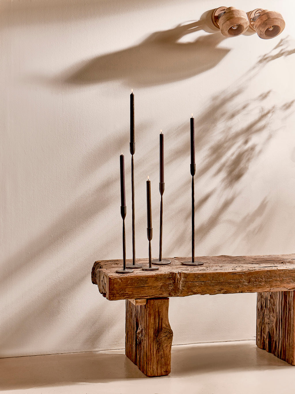 LIZZIE - candelabro - metal - DIA 10 x H 40 cm - negro