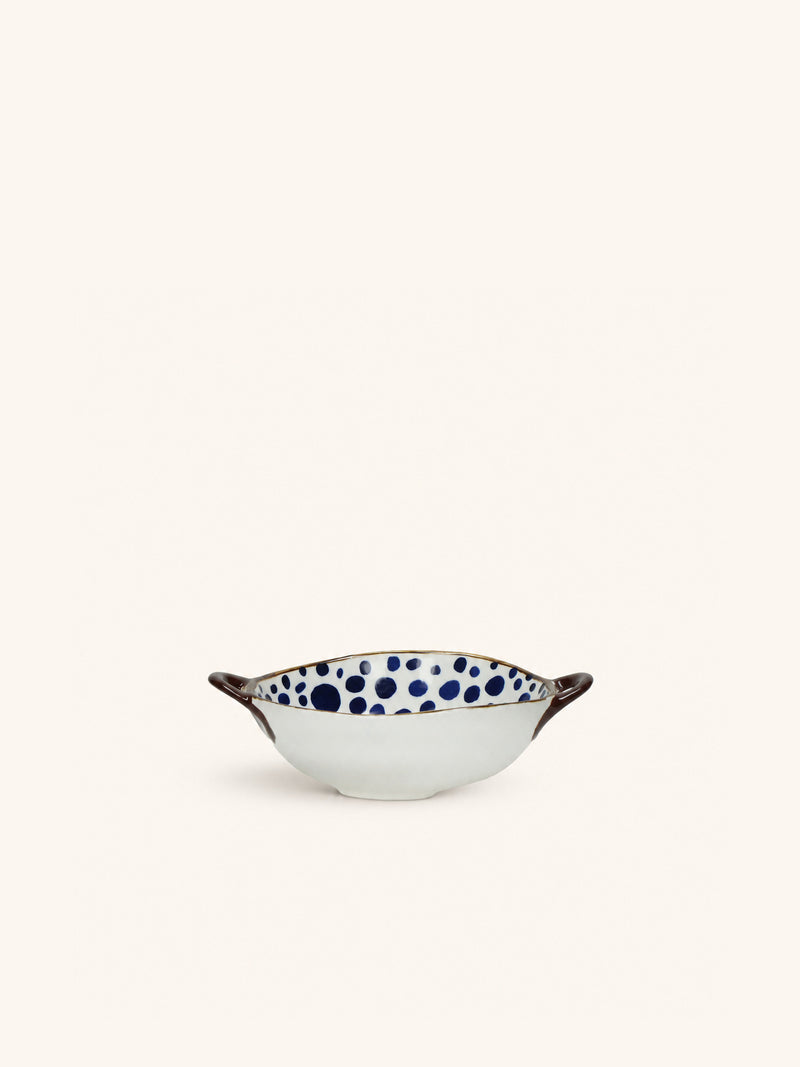 ANAFI - ovenschaal/kom - porselein - L 17,5 x W 13,7 x H 5 cm - blauw