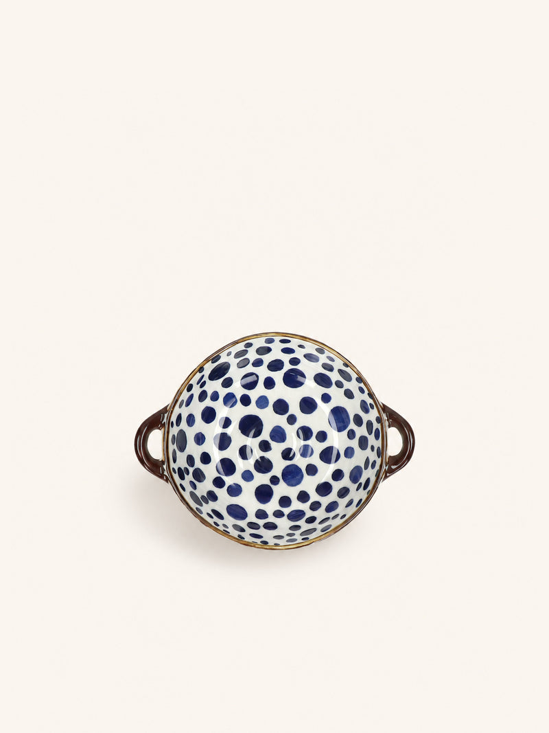 ANAFI - ovenschaal/kom - porselein - L 17,5 x W 13,7 x H 5 cm - blauw