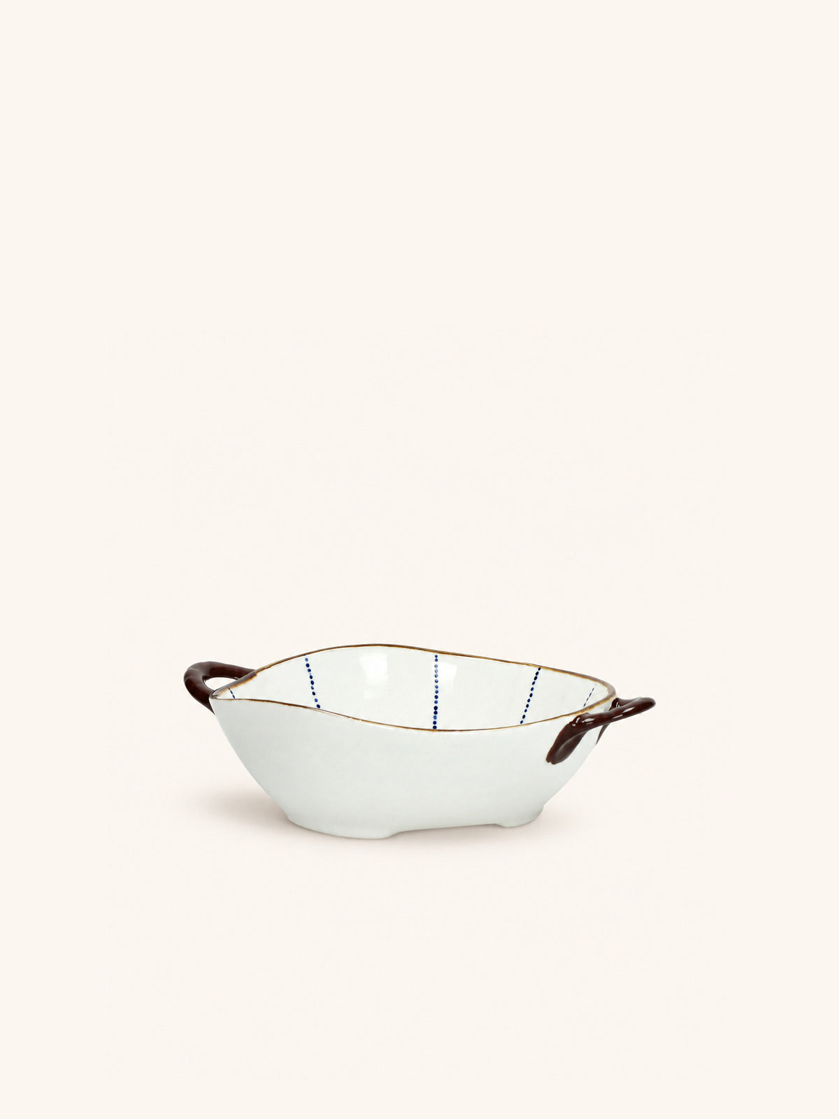 ANAFI - plat à four/bol - porcelaine - L 24,5 x W 18,5 x H 6 cm - bleu