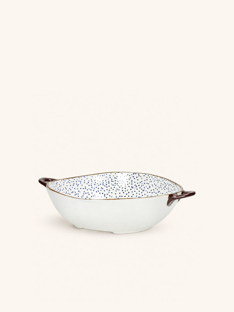 ANAFI - ovenschaal/kom - porselein - L 31 x W 24,5 x H 7,5 cm - blauw