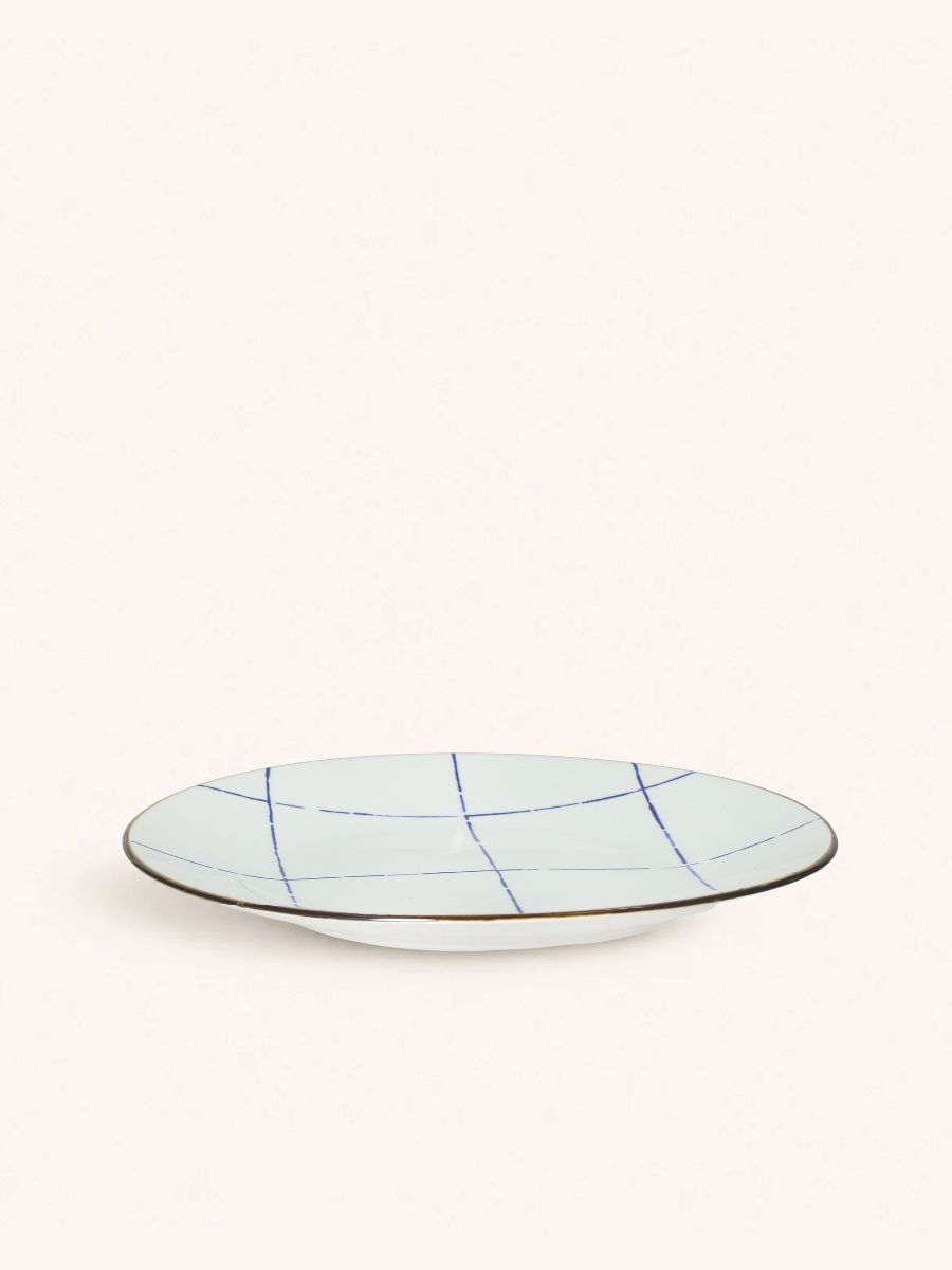 ANAFI - plato llano - porcelana - DIA 26,5 cm - azul