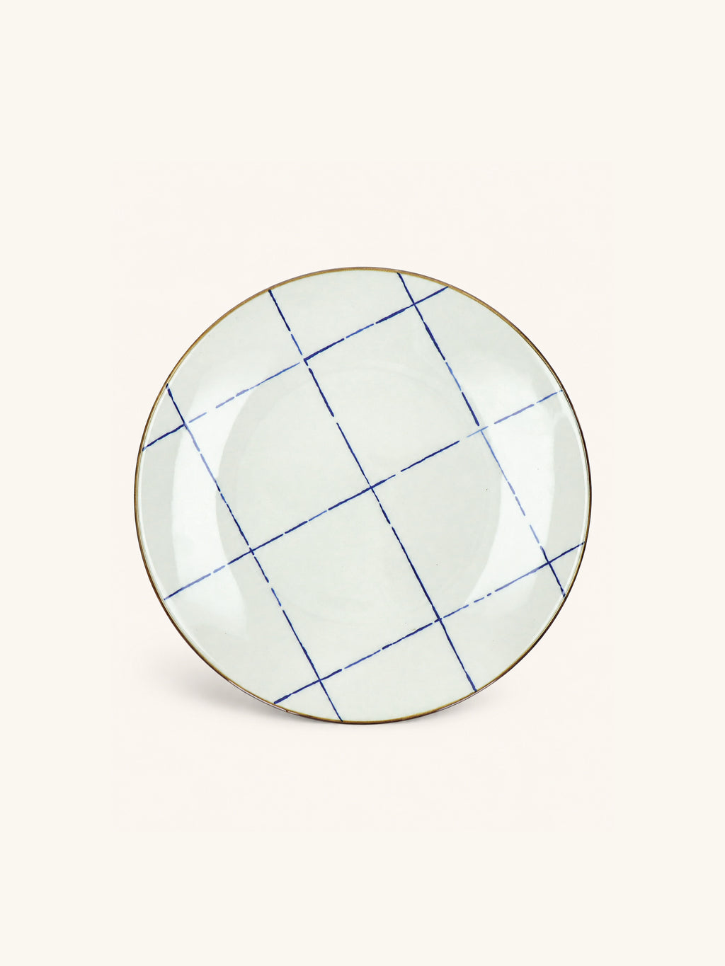ANAFI - plato llano - porcelana - DIA 26,5 cm - azul