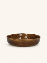 Bruin – SPIRO - plato hondo - gres - DIA 24 x H 5,5 cm - marrón