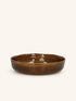 SPIRO - piatto fondo - gres - DIA 24 x H 5,5 cm - marrone