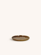 SPIRO - piattino da aperitivo - gres - DIA 12 cm x H 1 cm - marrone
