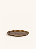 SPIRO - assiette à dessert - grès - DIA 21 cm x H 1,5 cm - marron