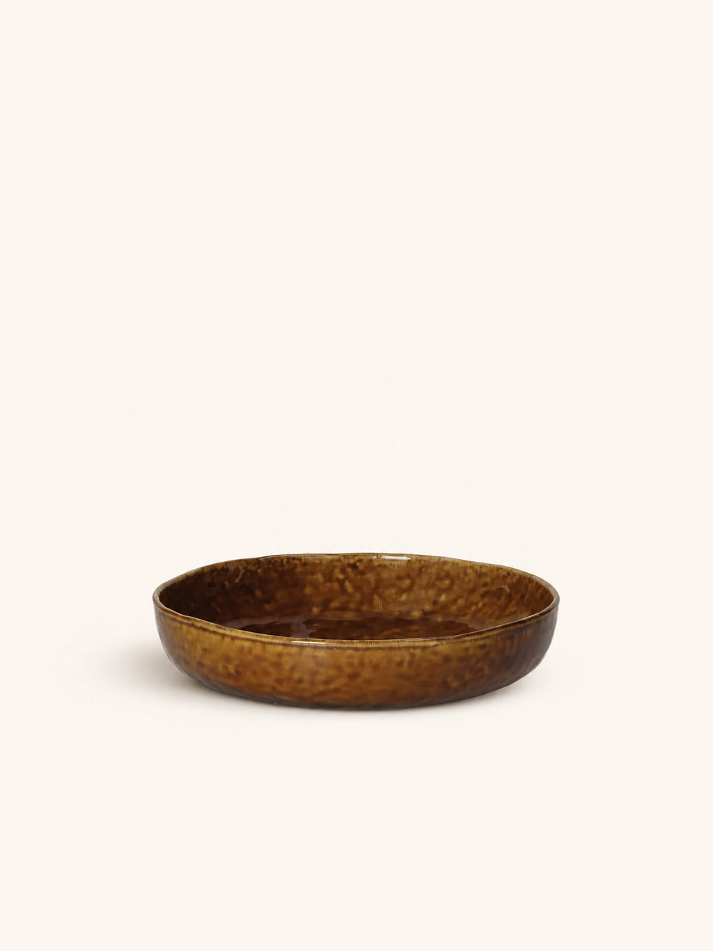 SPIRO - deep plate - stoneware - DIA 20,5 x H 5 cm - brown