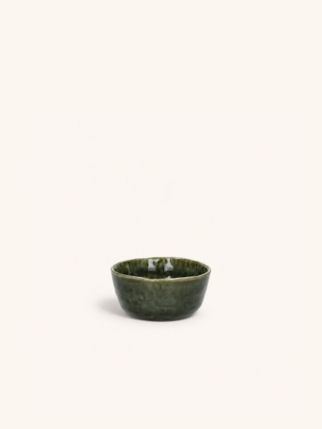 SPIRO - mini-bol - grès - DIA 9 x H 4,2 cm - vert foncé