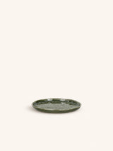 Groen – SPIRO - platito para aperitivos - gres - DIA 12 cm x H 1 cm - verde oscuro