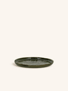 SPIRO - dessert plate - stoneware - DIA 21 cm x H 1,5 cm - dark green