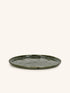 SPIRO - piatto piano grande - gres - DIA 27 cm x 1,5 cm - verde scuro