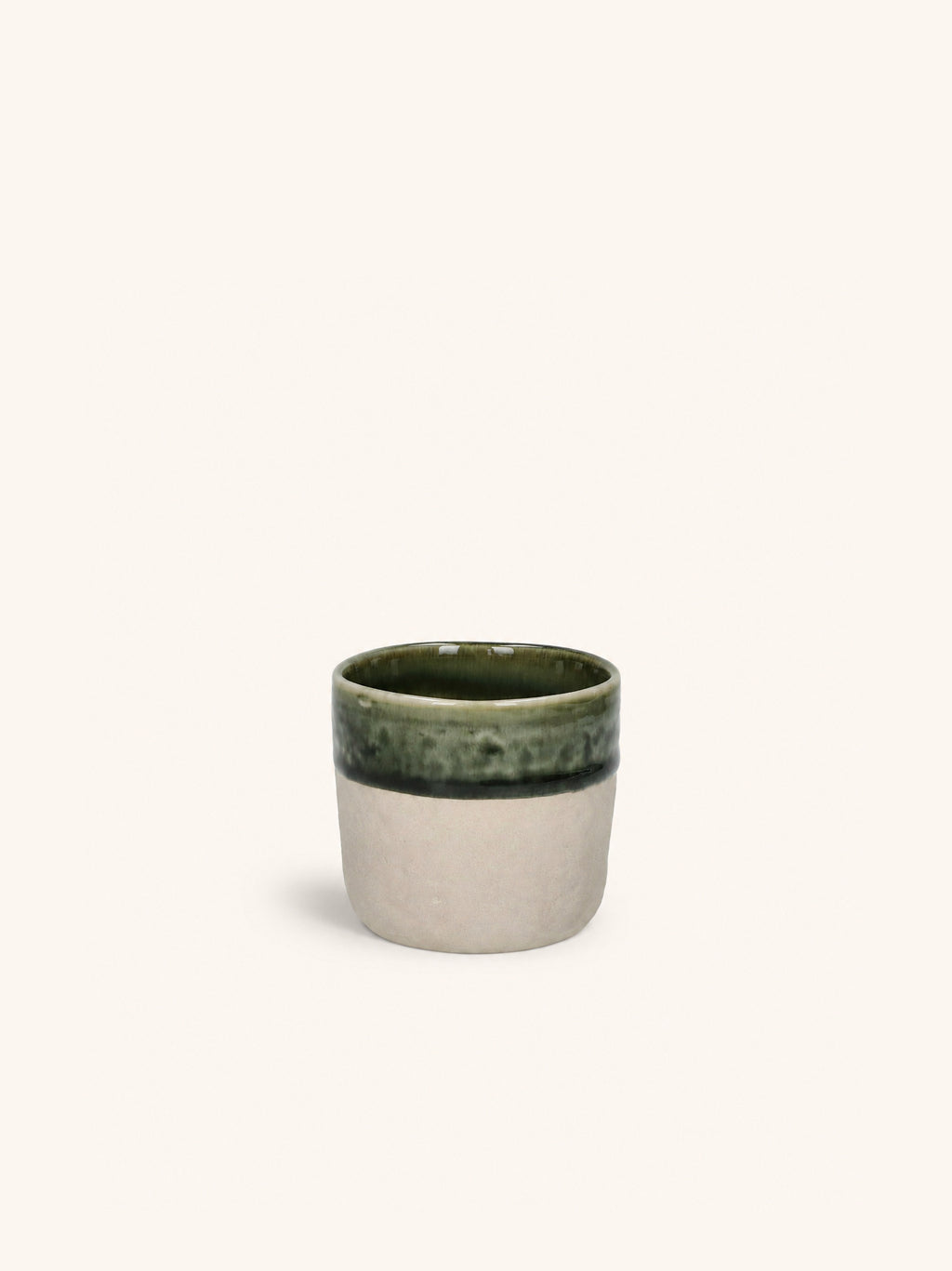 SPIRO - bicchiere 16 CL - gres - DIA 7 x H 6,5 cm - verde scuro