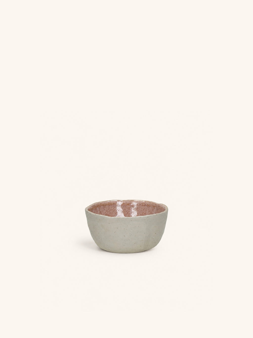 SPIRO - mini cuenco - gres - DIA 9 x H 4,2 cm - rosa empolvado