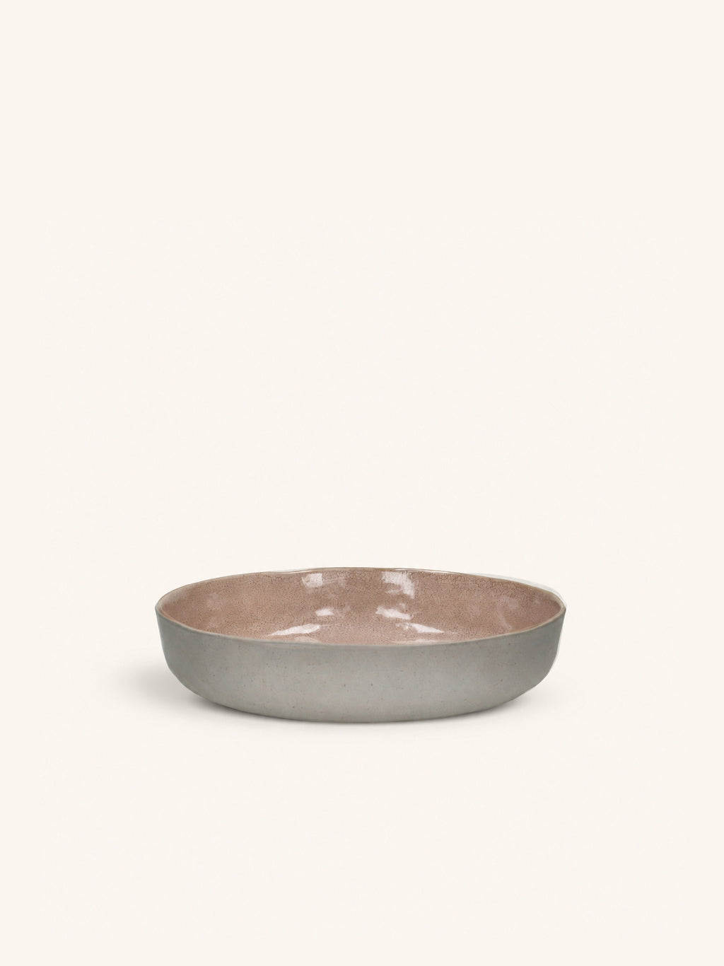 SPIRO - tiefer Teller - Steinzeug - DIA 20,5 x H 5 cm - Puderrosa