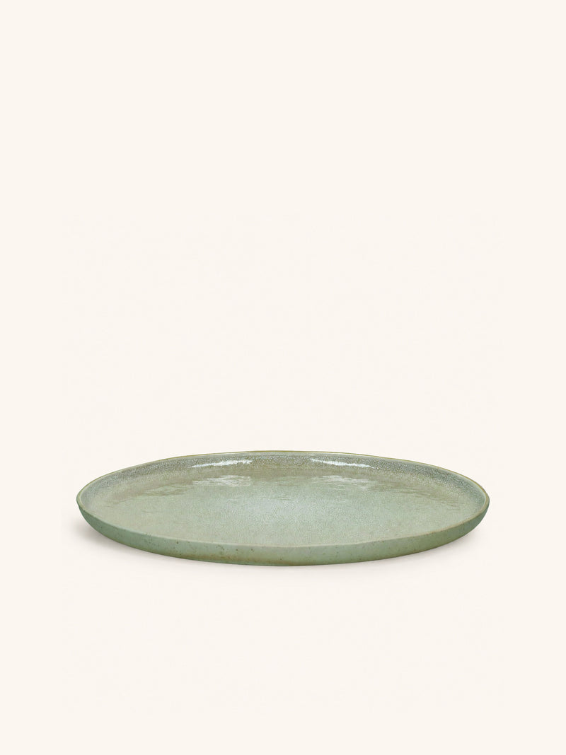 SPIRO - dinerbord - steengoed - DIA 27 cm x H 1,5 cm - zeeschelp