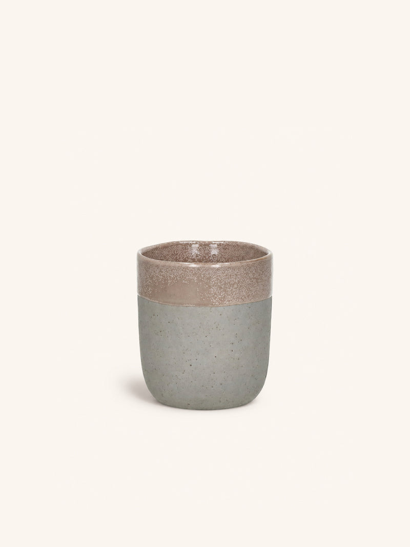 SPIRO - beker 31 CL - steengoed - DIA 8 x H 9 cm - poederroos