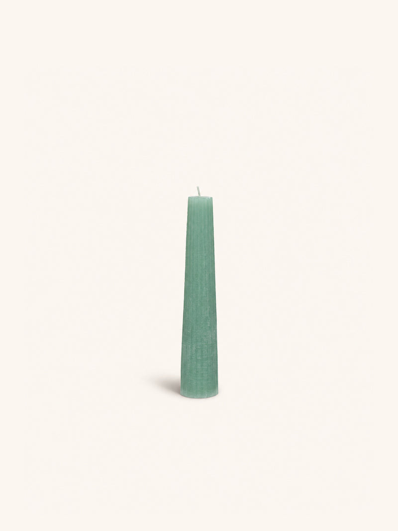 CANDLE - kaars - paraffine wax - DIA 4 x H 20 cm - licht aqua