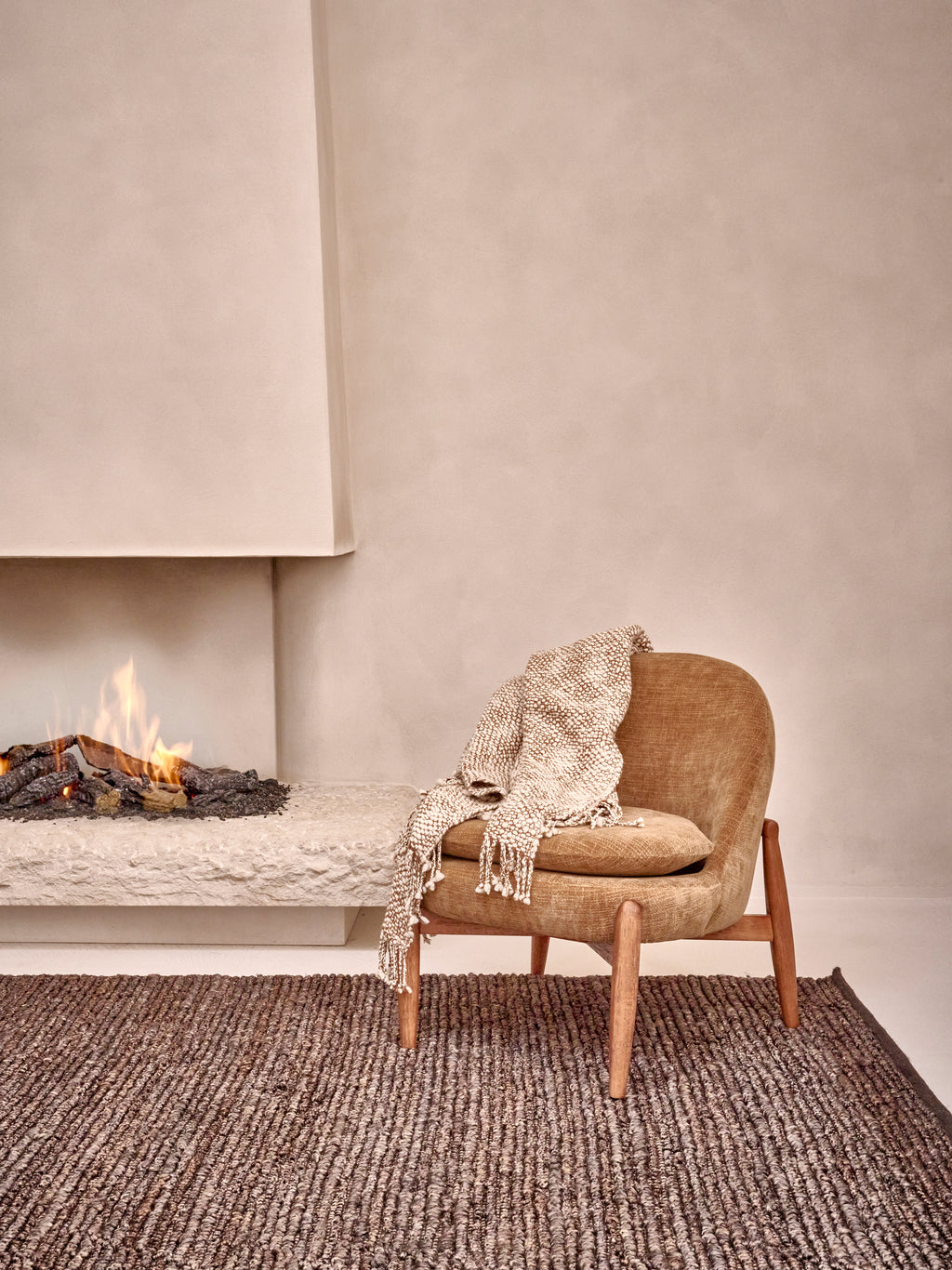 KATHU - tapijt - jute - L 350 x W 250 cm (+/- 7 cm) - bruin