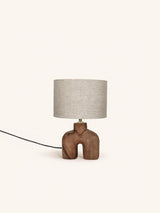Bruin – LAMPEDUSA - lampada da tavolo - legno di mango - DIA 25 x H 38 cm - marrone