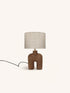 LAMPEDUSA - Tischlampe - Mangoholz - DIA 28 x H 49 cm - Braun