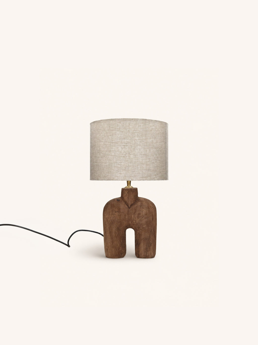 LAMPEDUSA - lámpara de mesa - madera de mango - DIA 28 x H 49 cm - marrón