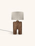 LAMPEDUSA - Tischlampe - Mangoholz - DIA 38 x H 74 cm - braun