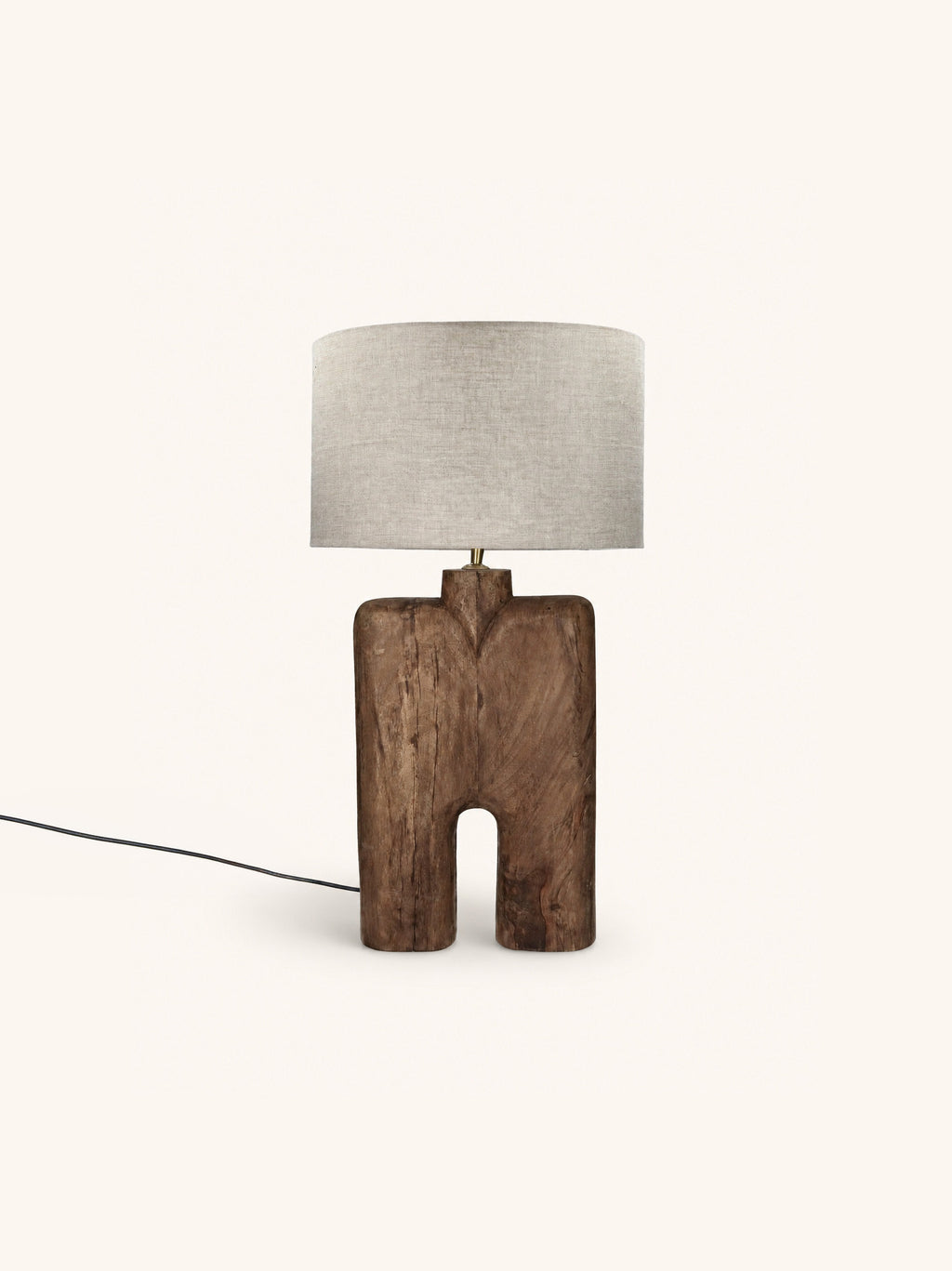 LAMPEDUSA - Tischlampe - Mangoholz - DIA 38 x H 74 cm - braun