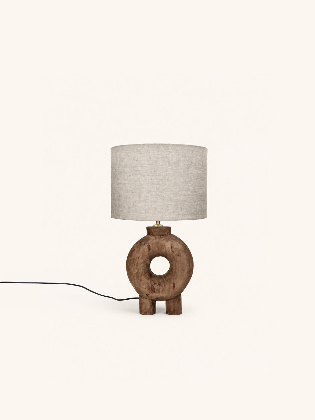 LAMPEDUSA - Tischlampe - Mangoholz - DIA 28 x H 51 cm - Braun