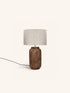 LAMPEDUSA - Tischlampe - Mangoholz - DIA 35 x H 60 cm - Braun