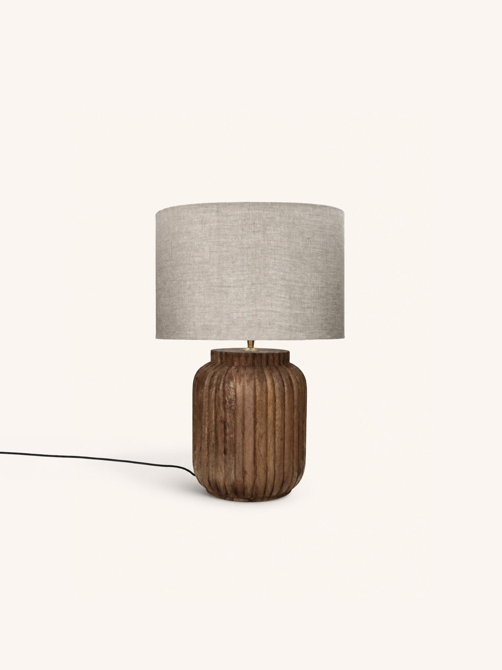 LAMPEDUSA - lámpara de mesa - madera de mango - DIA 38 x H 58 cm - marrón
