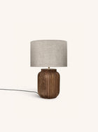 LAMPEDUSA - lámpara de mesa - madera de mango - DIA 38 x H 58 cm - marrón