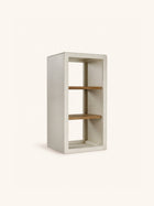 VERONA - Regal mit 2 Ablagen - Kalkputz - L 45 x W 40 x H 90 cm - Cremeweiß