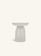 PRETORIA - mesa auxiliar - yeso de cal - DIA 40 x H 45 cm - blanco roto