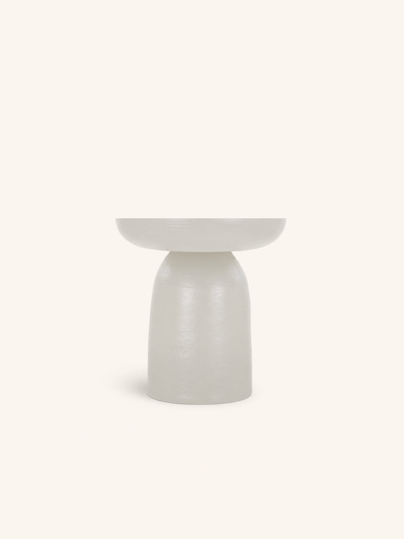 PRETORIA - side table - lime plaster - DIA 40 x H 45 cm - off-white
